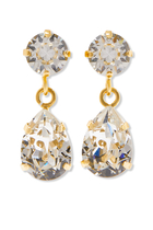 Mini Drop Earrings, 18k Gold-Plated Brass & Swarovski Crystals