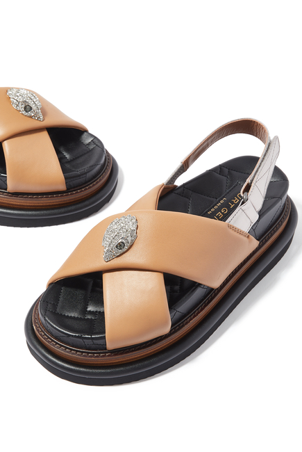 Orson Cross Strap Leather Sandals