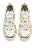 Medalist Metallic Leather Low Top Sneakers