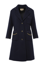 Wool Coat With GG Chains