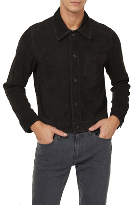 Suede Button Over Shirt