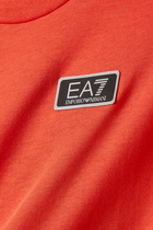 Kids EA7 Logo Cotton T-Shirt