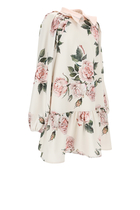 Ivory And Pink Roses Dress