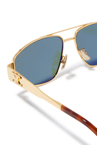 Metal Triomphe Aviator Sunglasses