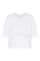 Logo Print Cropped T-Shirt