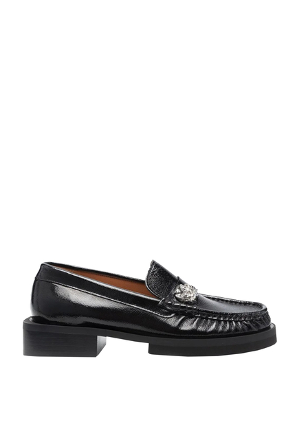 Embellished 30 Leather Loafers