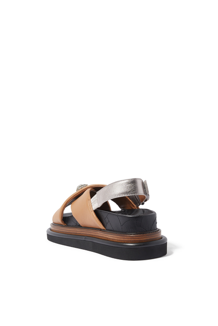 Orson Cross Strap Leather Sandals