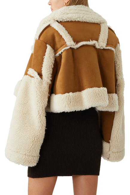 Cropped Faux-Shearling Jacket