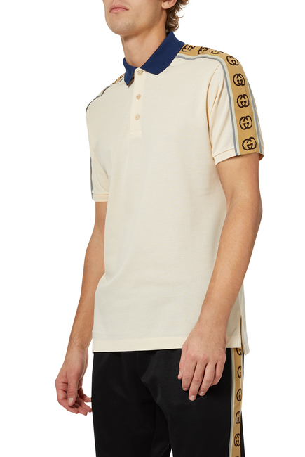 Hover At accelerere straf Buy Gucci Interlocking G Stripe Polo Shirt for Mens | Bloomingdale's Kuwait