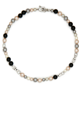 Mixed Pearl Toggle Necklace