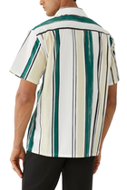 Printed Stripes Bowling Shirt