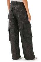 Sequin Cargo Pants