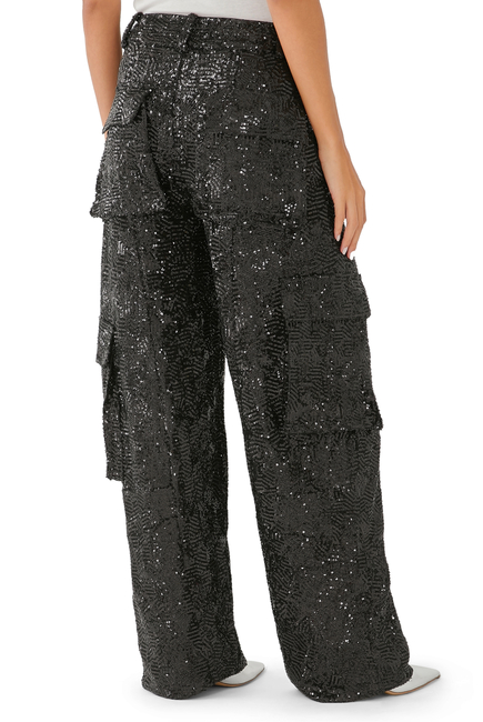 Sequin Cargo Pants