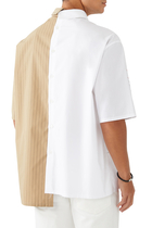 Cropped Asymmetric Short-Sleeve Shirt