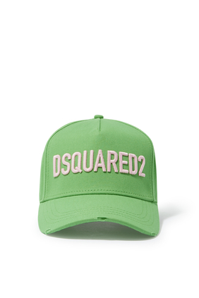 Green Technicolor Logo-Embroidered Baseball Cap