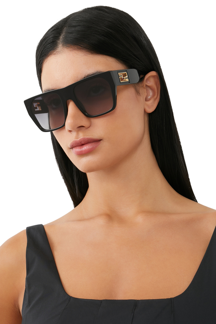 Square Frame Baguette Sunglasses