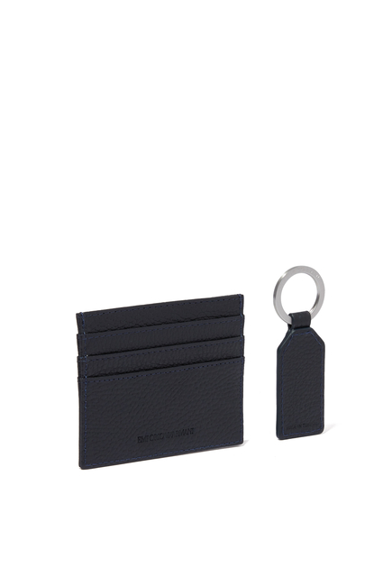 EA Card Holder & Keyring Gift Set in Leather