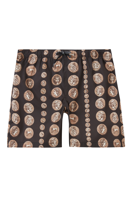 Kids Coin Print Swim Shorts