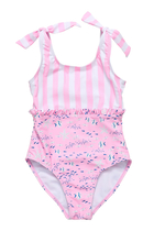 Kids Sea Shoulder Tie Swimsuit