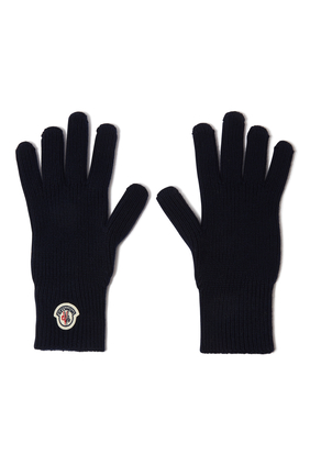 Logo Patch Virgin Wool Gloves