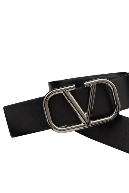Valentino Garavani VLogo Leather Belt