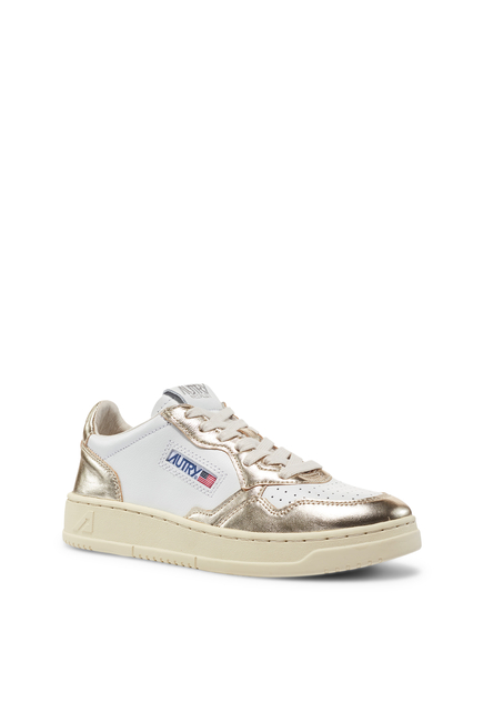 Medalist Metallic Leather Low Top Sneakers