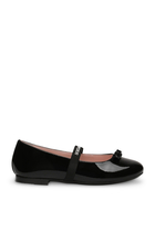 Kids Patent Leather Ballet Flats with Bow