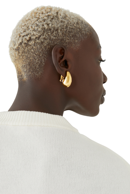 Dulce Hoop Earrings, 24k Yellow Gold-Plated Brass