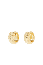 Frances Huggie Hoop Earrings, 14k Gold-Plated Sterling Silver