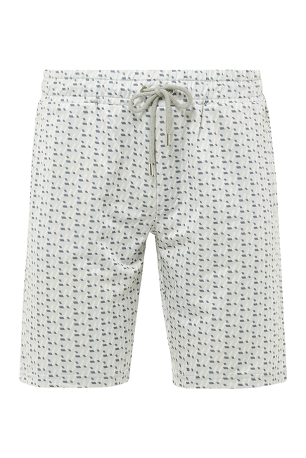 Hayden Geometric Print Stretch-Woven Shorts