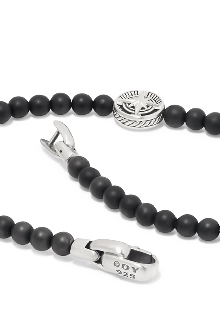 Spiritual Black Onyx Beads Compass Bracelet