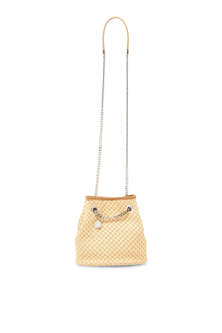 Eco-Woven Raffia Bucket Bag