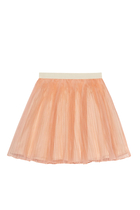 Pleated Silk Organza Skirt