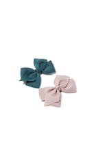 Kids Chestnut Maisie Bows, Set of 2