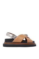 Orson Cross Strap Leather Sandals