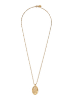 Sybil Pendant Necklace, 18k Gold-Plated Brass & Rock Crystal