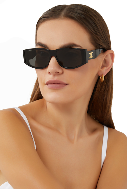 Monochrome Rectangular Sunglasses