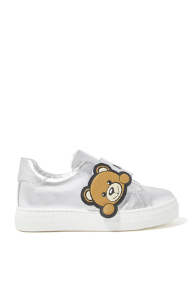 Kids Teddy Bear Leather Sneakers