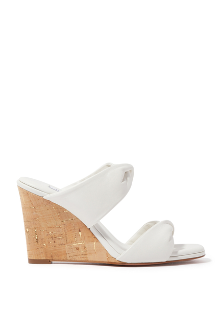 Twist Cork Wedge Mules 85mm