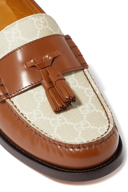 GG Leather Loafers with Tassel