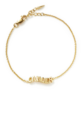 Cancer Zodiac Bracelet, 18k Gold-plated Sterling Silver