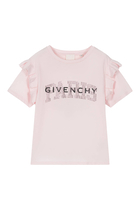 Kids Paris Logo Frill T-Shirt