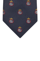 Double G Crown Jacquard Silk Tie