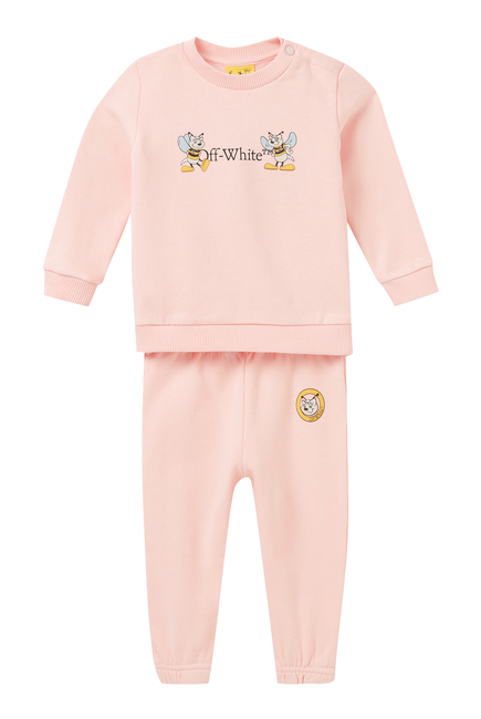 Kids Logo-Print Cotton Tracksuit Set