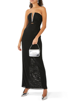 Jersey Rhinestone Maxi Dress