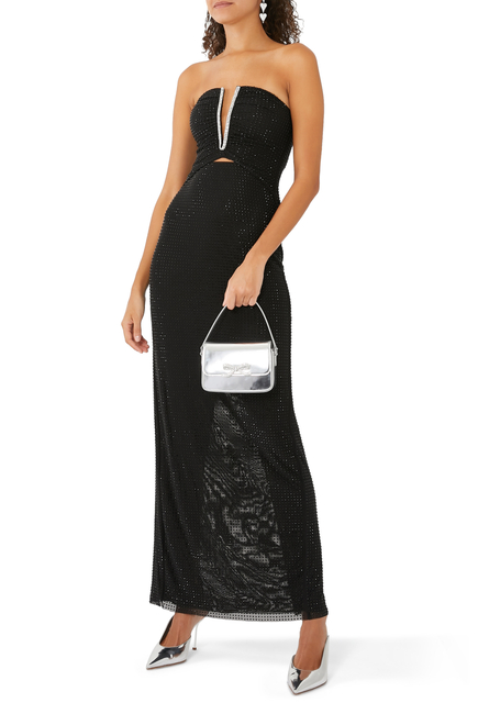 Jersey Rhinestone Maxi Dress