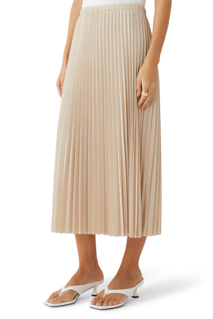 Sunray Pleated Pull-On Skirt