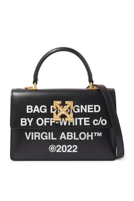 Off-White c/o Virgil Abloh Jitney Leather Crossbody Bag in Black