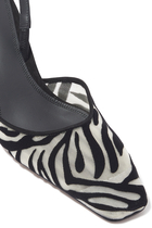 Bella Zebra Print 80 Slingback Heels