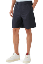 Double Cotton Twill Shorts with Web